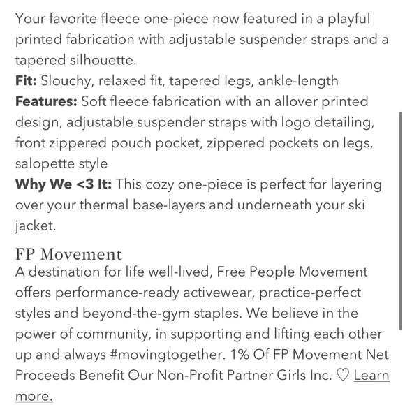 NWT Free People Hit The Slopes Printed Salopette/Black Fairisle Combo - Small - Picture 8 of 8